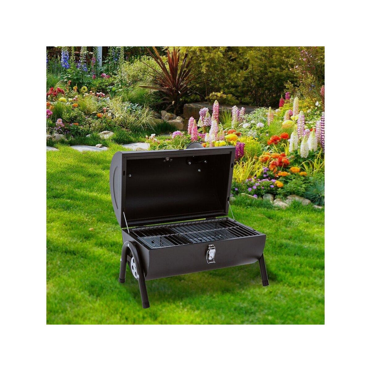Habitat et Jardin Barbecue charbon de bois portable  Captain  - 42 x 27 x 43 cm - Noir