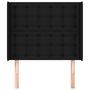 Voir la diapositive 3 : VIDAXL Tete de lit avec oreilles Noir 83x16x118/128 cm Tissu