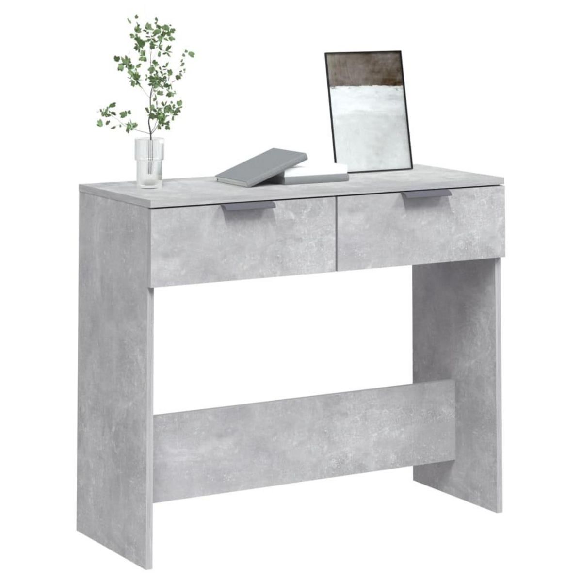 VIDAXL Table console Gris beton 90x36x75 cm Bois d'ingenierie