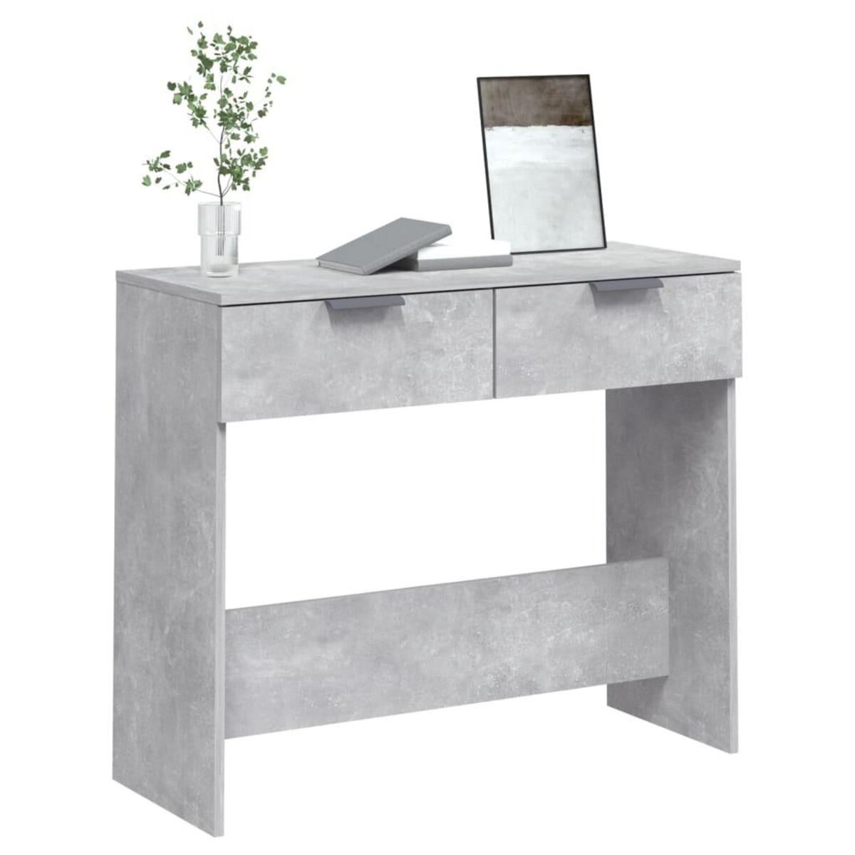 VIDAXL Table console Gris beton 90x36x75 cm Bois d'ingenierie