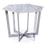Voir la diapositive 2 : Paris Prix Table de Repas Design  Dizazi  120cm Blanc & Argent