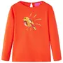 VIDAXL T-shirt enfants a manches longues orange fonce 116