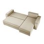 Voir la diapositive 3 : BEST MOBILIER Harvey - canapé d'angle réversible - convertible - avec coffre - en velours - 4 places - style contemporain