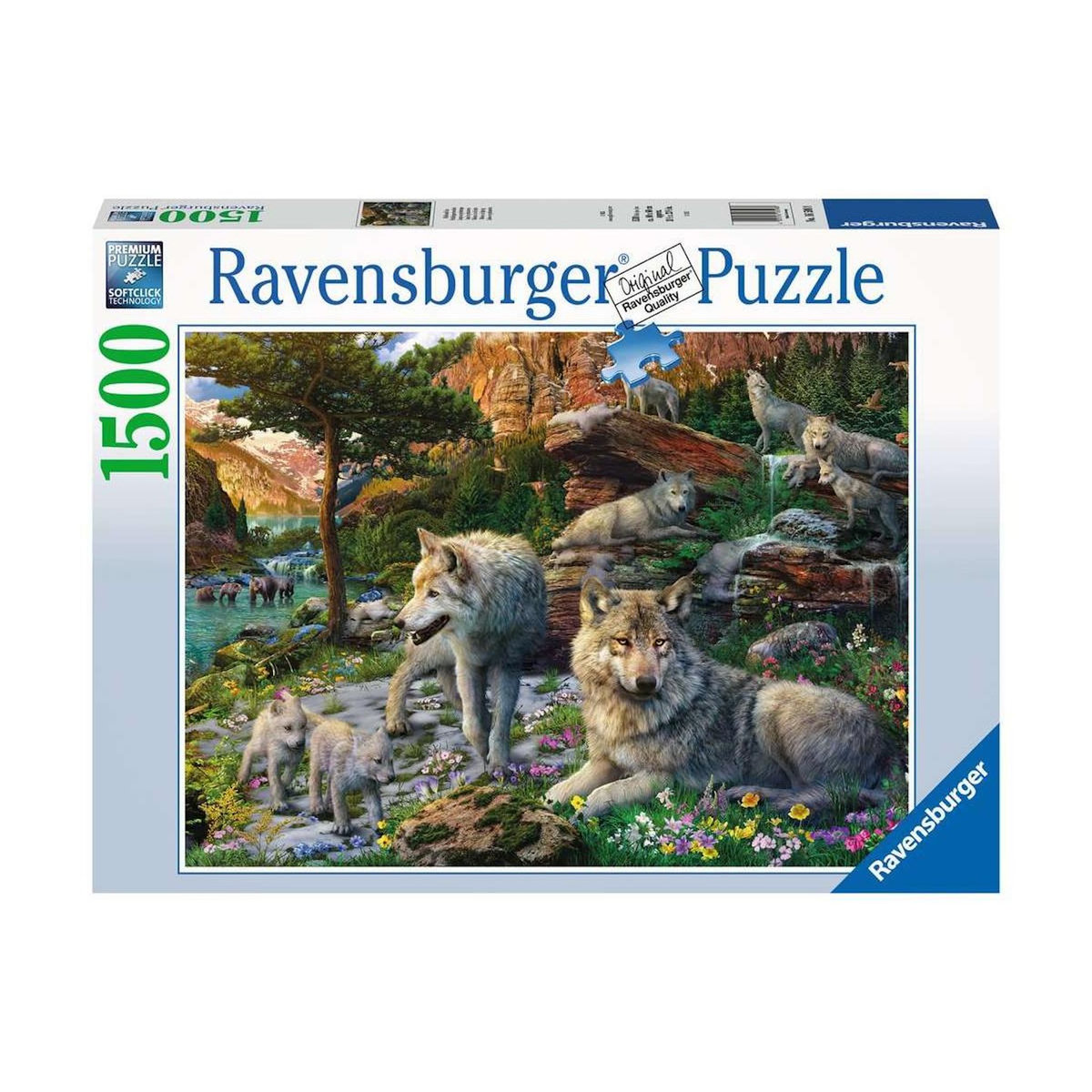 RAVENSBURGER Puzzle 1500 p - Loups au printemps