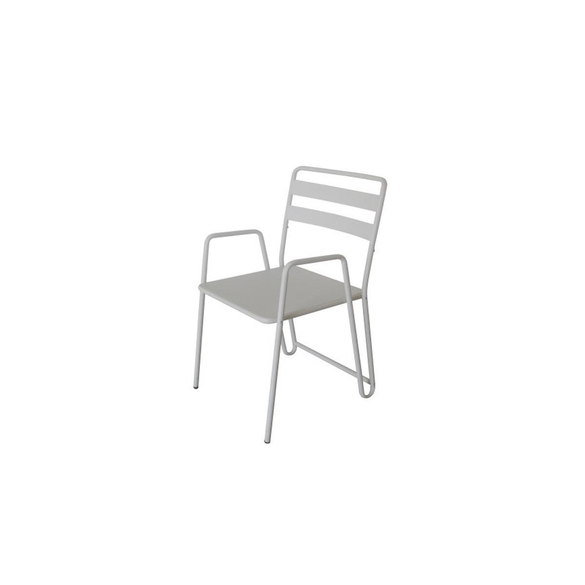 Voir la diapositive 2 : Paris Prix Lot de 2 chaises en métal  tacano  90cm blanc