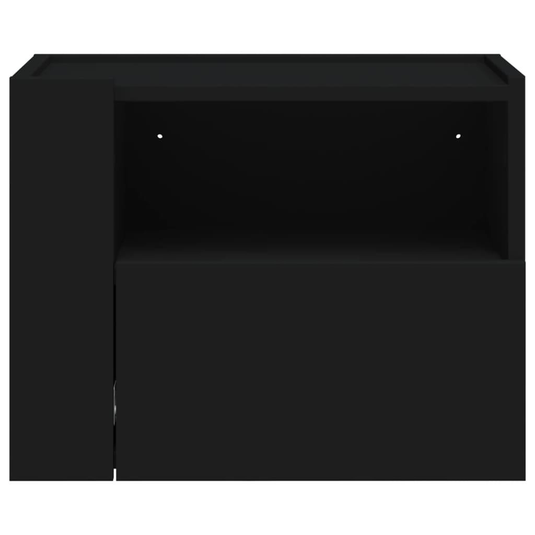 Voir la diapositive 4 : VIDAXL Table de chevet murale noir 45x30x35 cm