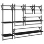 Voir la diapositive 2 : VIDAXL Ensemble d'etageres murales barres 6 pcs noir bois d'ingenierie
