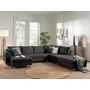 Voir la diapositive 4 : LISA DESIGN Rune - canapé panoramique - avec pouf d'appoint - 7 places - style scandinave - droit
