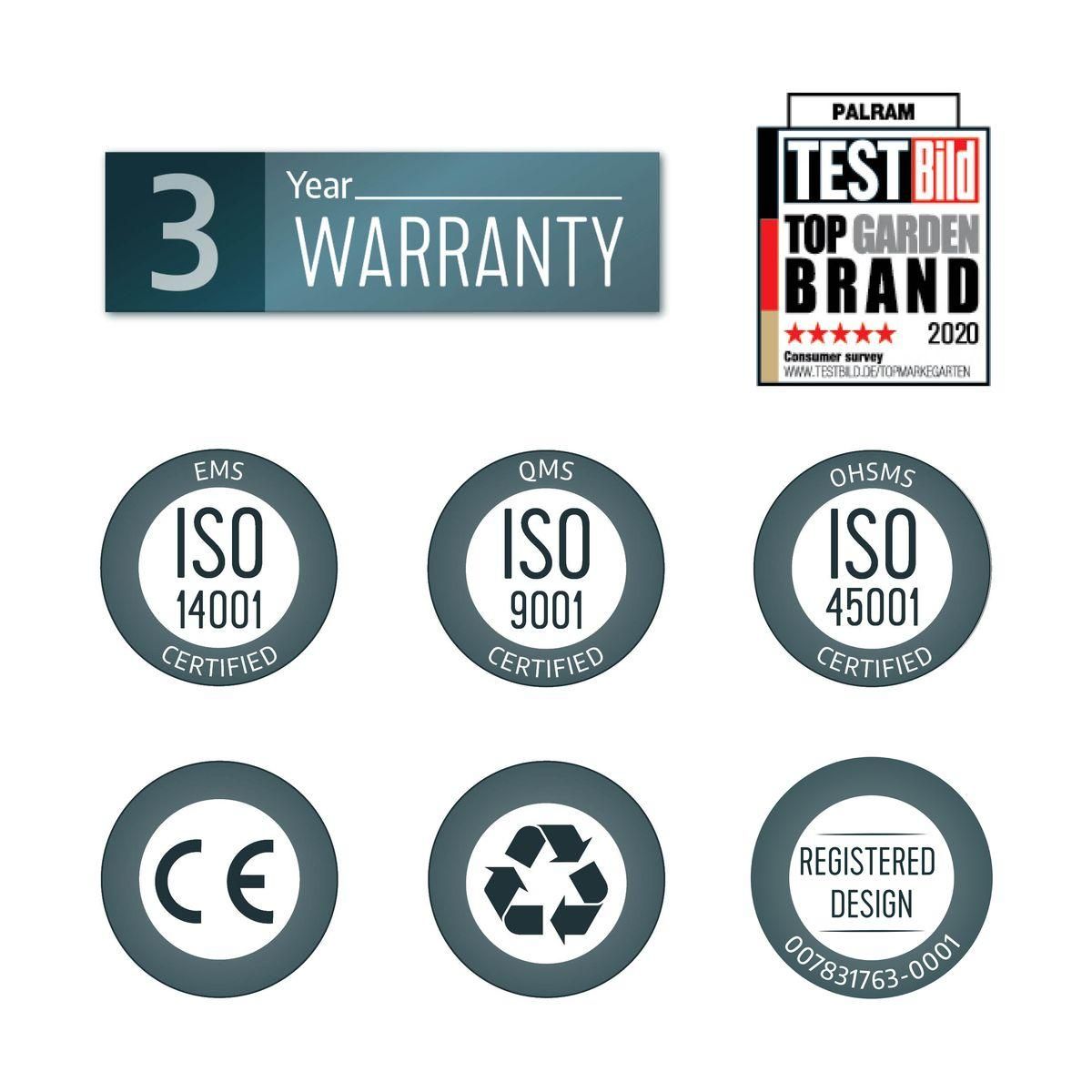 Canopia by PALRAM Marquise - Anthracite - 95x215cm - SOPHIA 2150