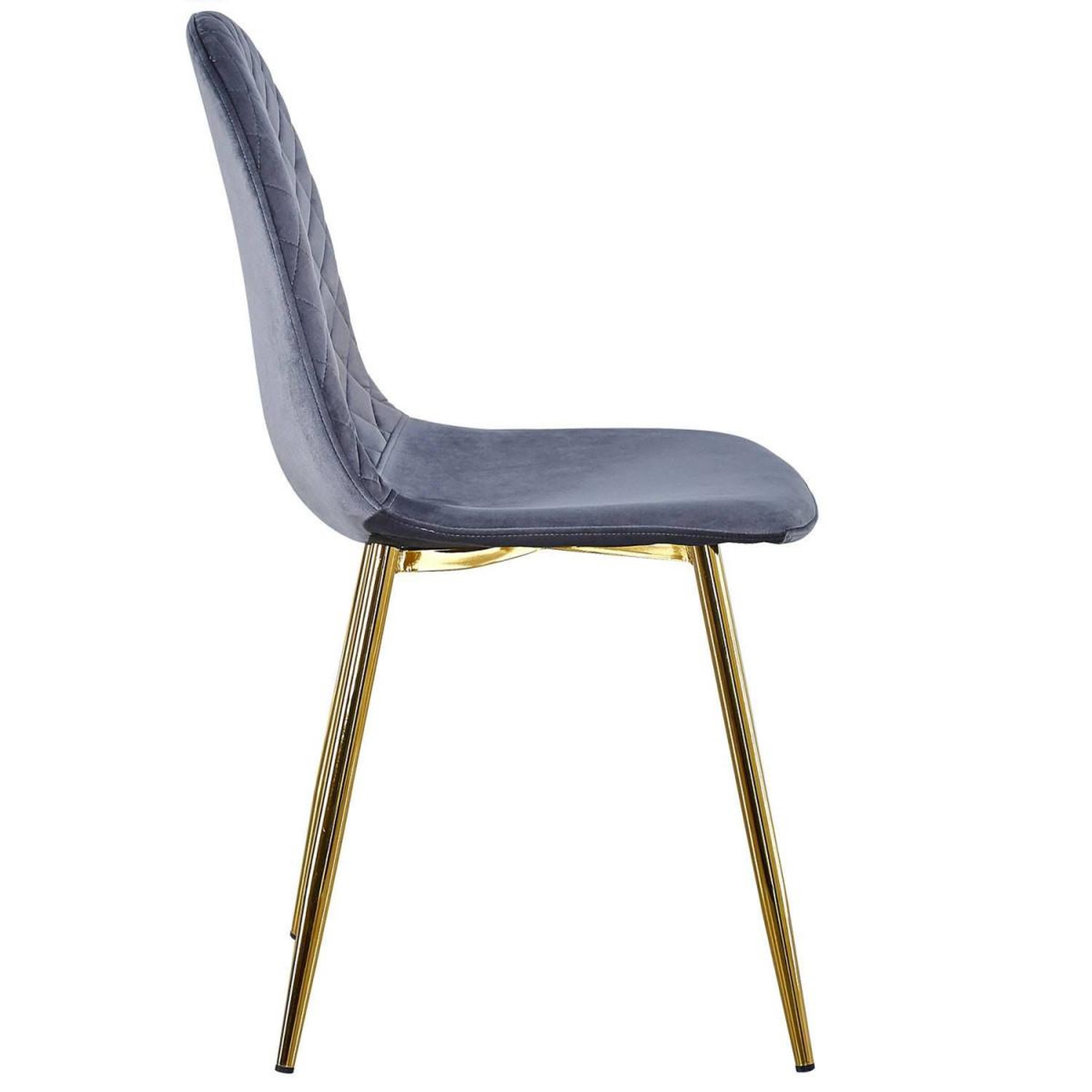 Voir la diapositive 4 : Paris Prix Lot de 8 chaises en velours  waynor  88cm gris