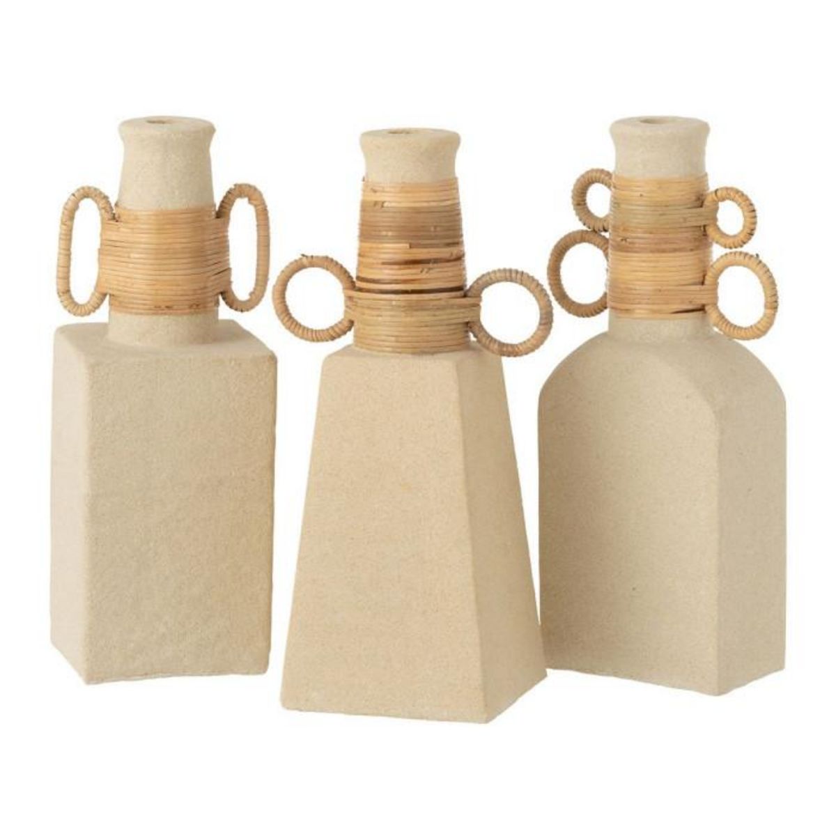 Paris Prix Vase Déco Anneaux Ronds  Céline  29cm Beige