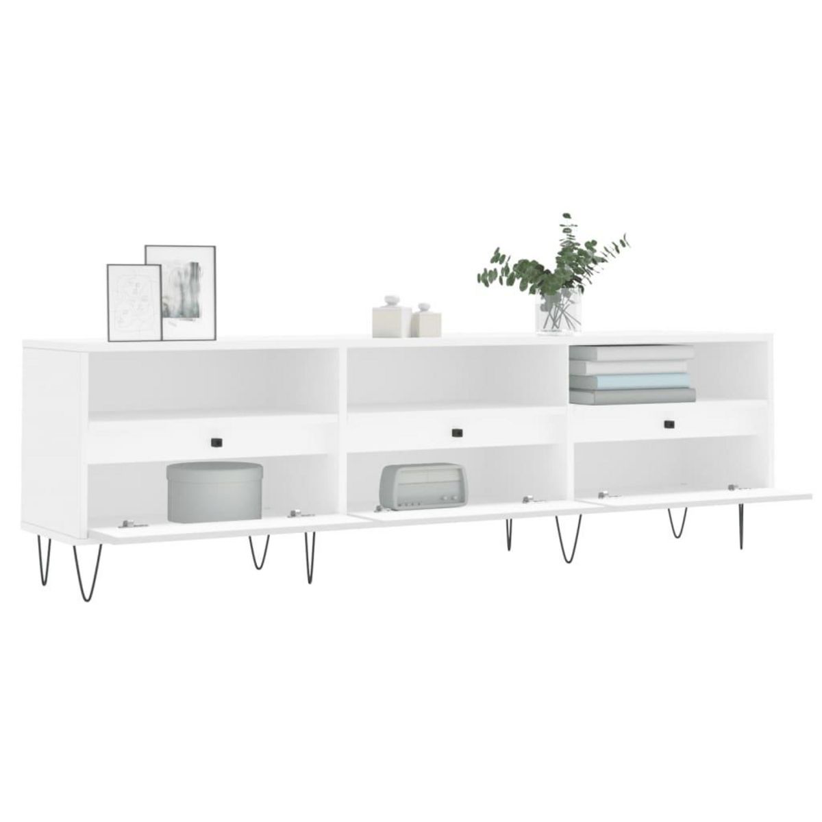 VIDAXL Meuble TV blanc 150x30x44,5 cm bois d'ingenierie