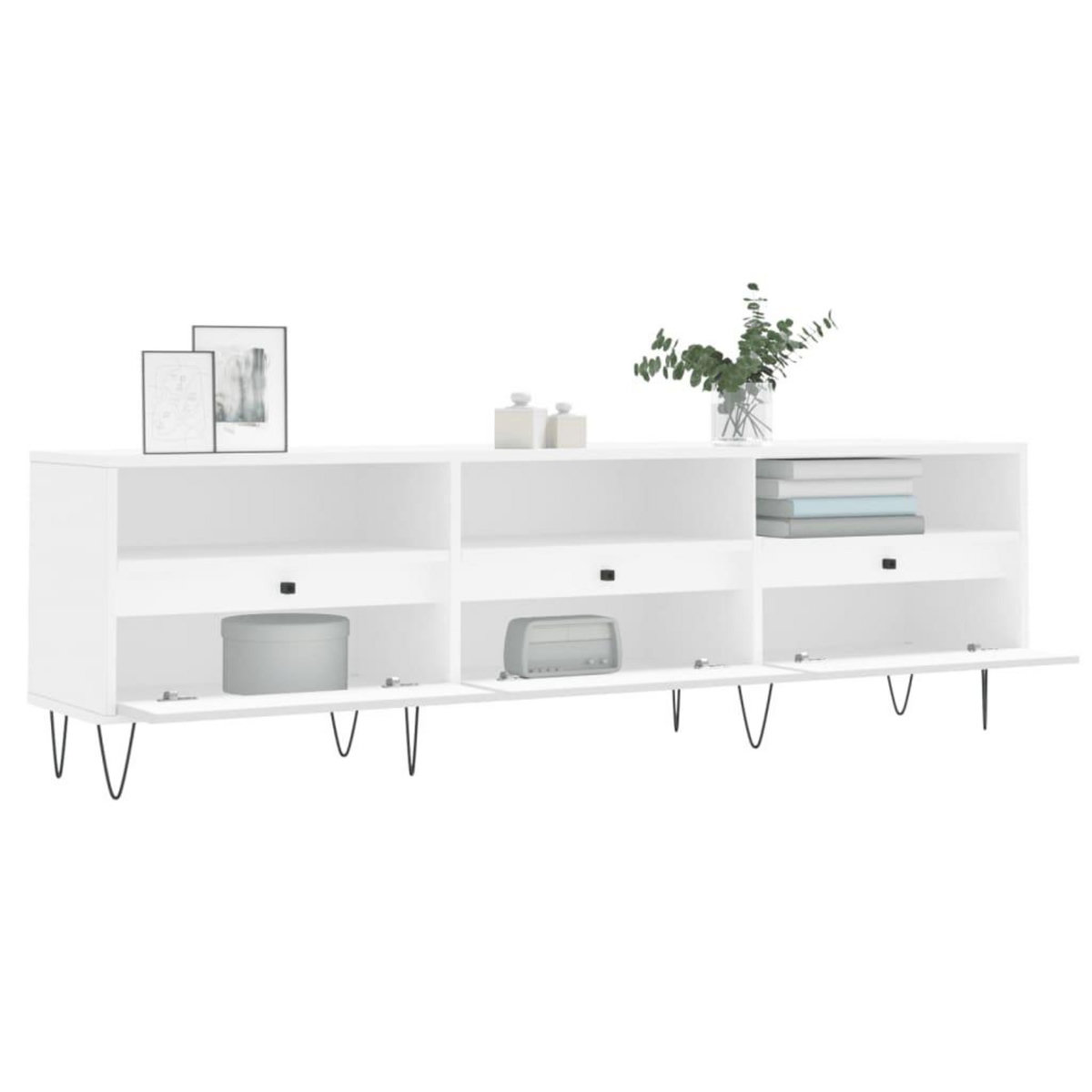 VIDAXL Meuble TV blanc 150x30x44,5 cm bois d'ingenierie
