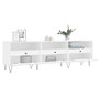 Voir la diapositive 4 : VIDAXL Meuble TV blanc 150x30x44,5 cm bois d'ingenierie