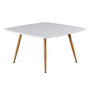 Voir la diapositive 1 : Paris Prix Table Basse Design  Plaza  80cm Blanc & Naturel