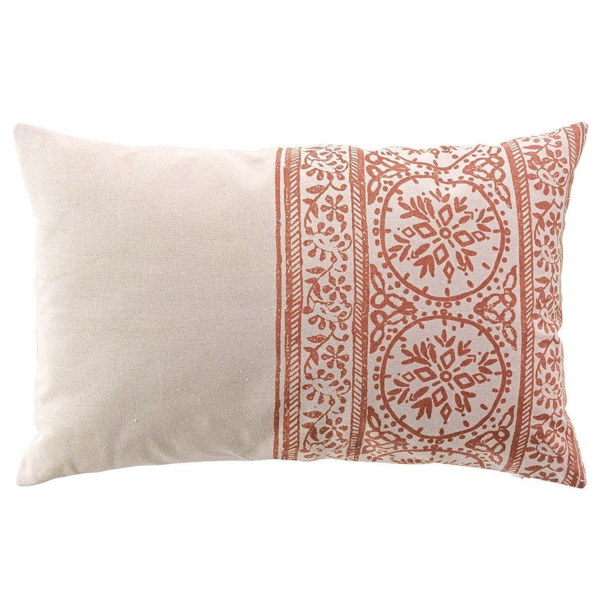 Paris Prix Coussin Déco Imprimé  Isalina  40x60cm Terracotta