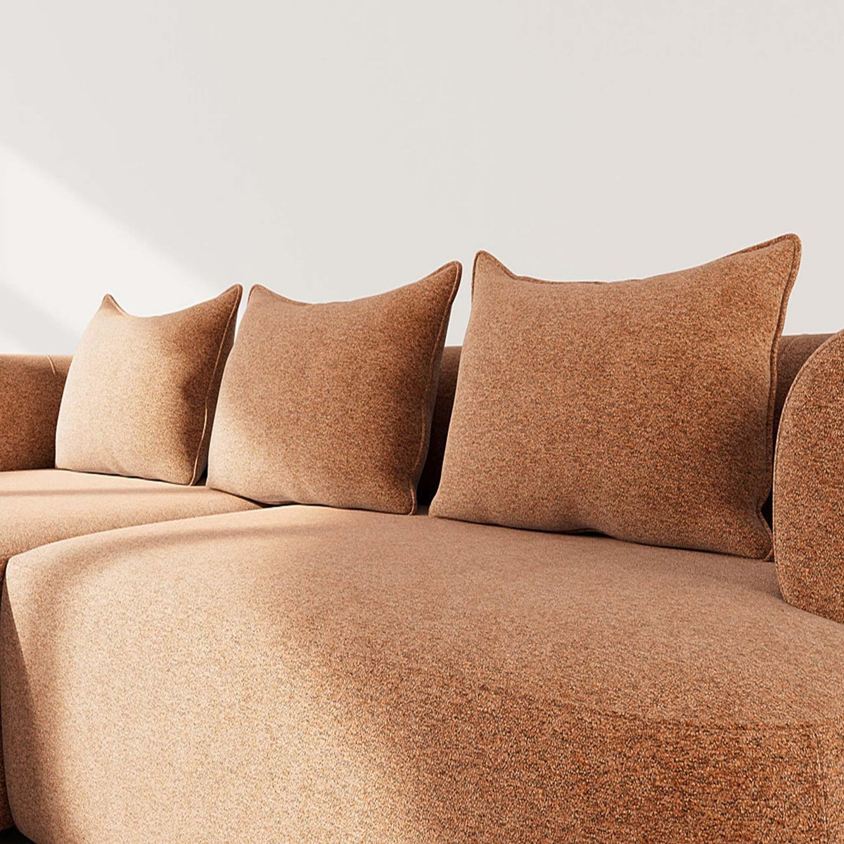 LISA DESIGN Angela - canapé d'angle gauche 4 places en velours texturé