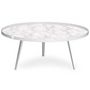 Voir la diapositive 4 : Paris Prix Table Basse à Rebord 2 Covers  Texture  90cm Blanc