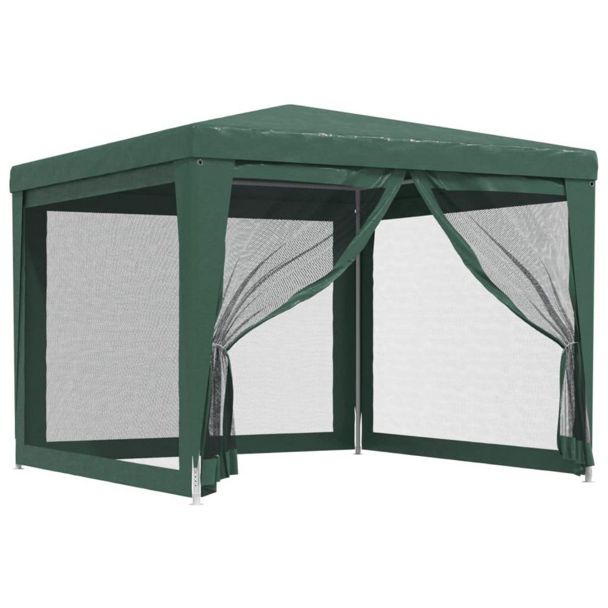 VIDAXL Tente de fete avec 4 parois laterales en maille Vert 3x3 m PEHD