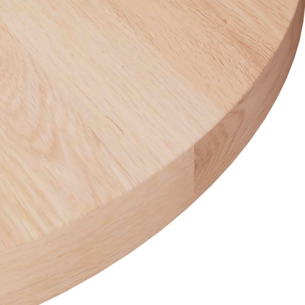 VIDAXL Dessus de table rond Ø50x2,5 cm Bois de chene massif non traite