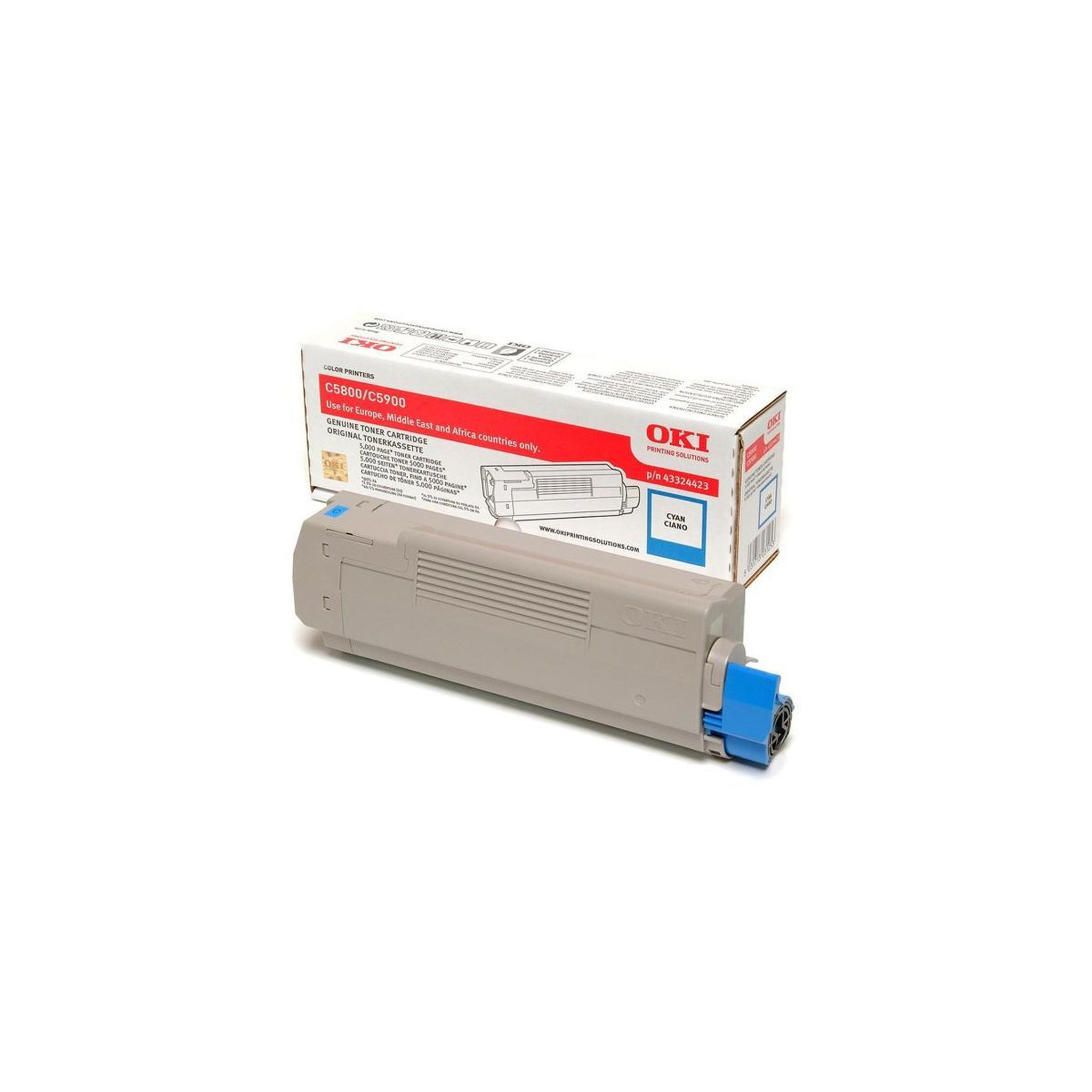 Voir la diapositive 2 : Oki OKI Cartouche toner 43324423 - Compatible C5800/C5900 - Capacite standard 5.000 pages - Cyan