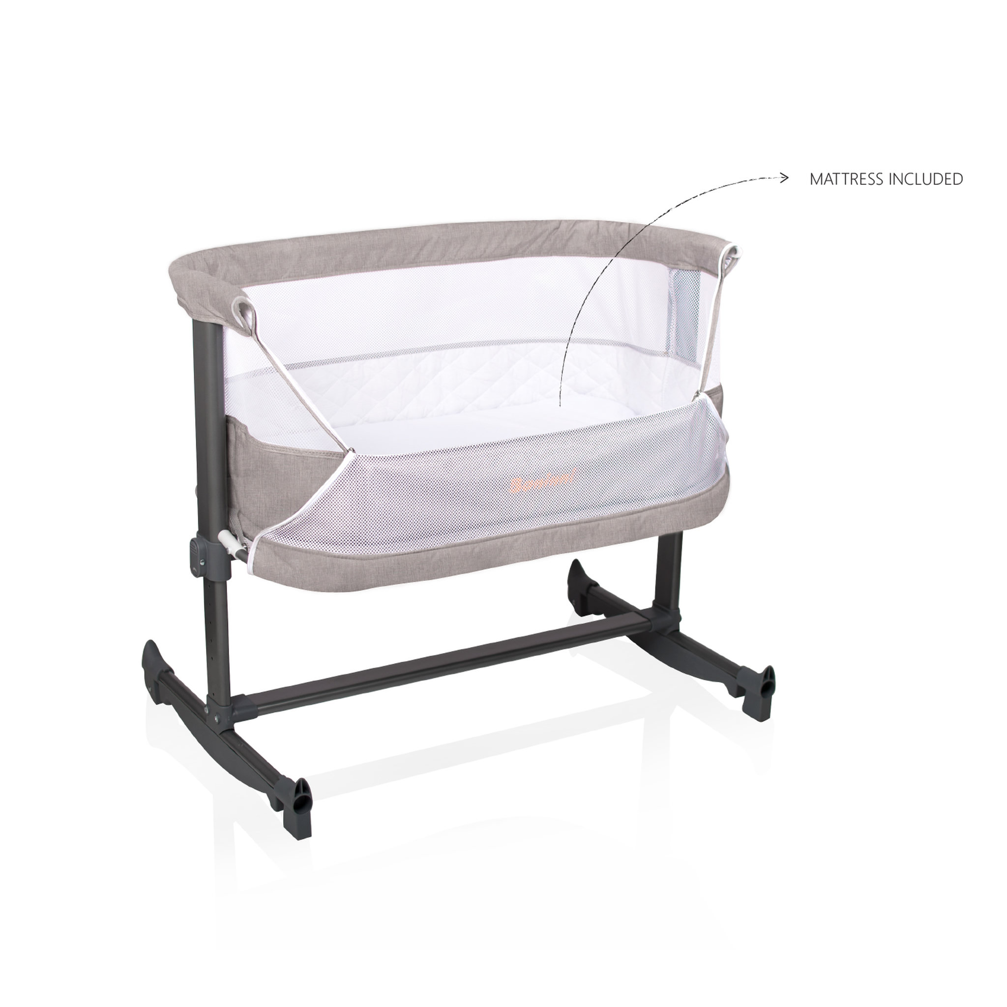 Voir la diapositive 4 : BANINNI Berceau balancelle cododo réglable beige Nesso