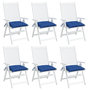 Voir la diapositive 4 : VIDAXL Coussins de chaise lot de 6 bleu 40x40x7 cm tissu oxford