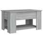 Voir la diapositive 5 : VIDAXL Table basse Sonoma gris 79x49x41 cm Bois d'ingenierie