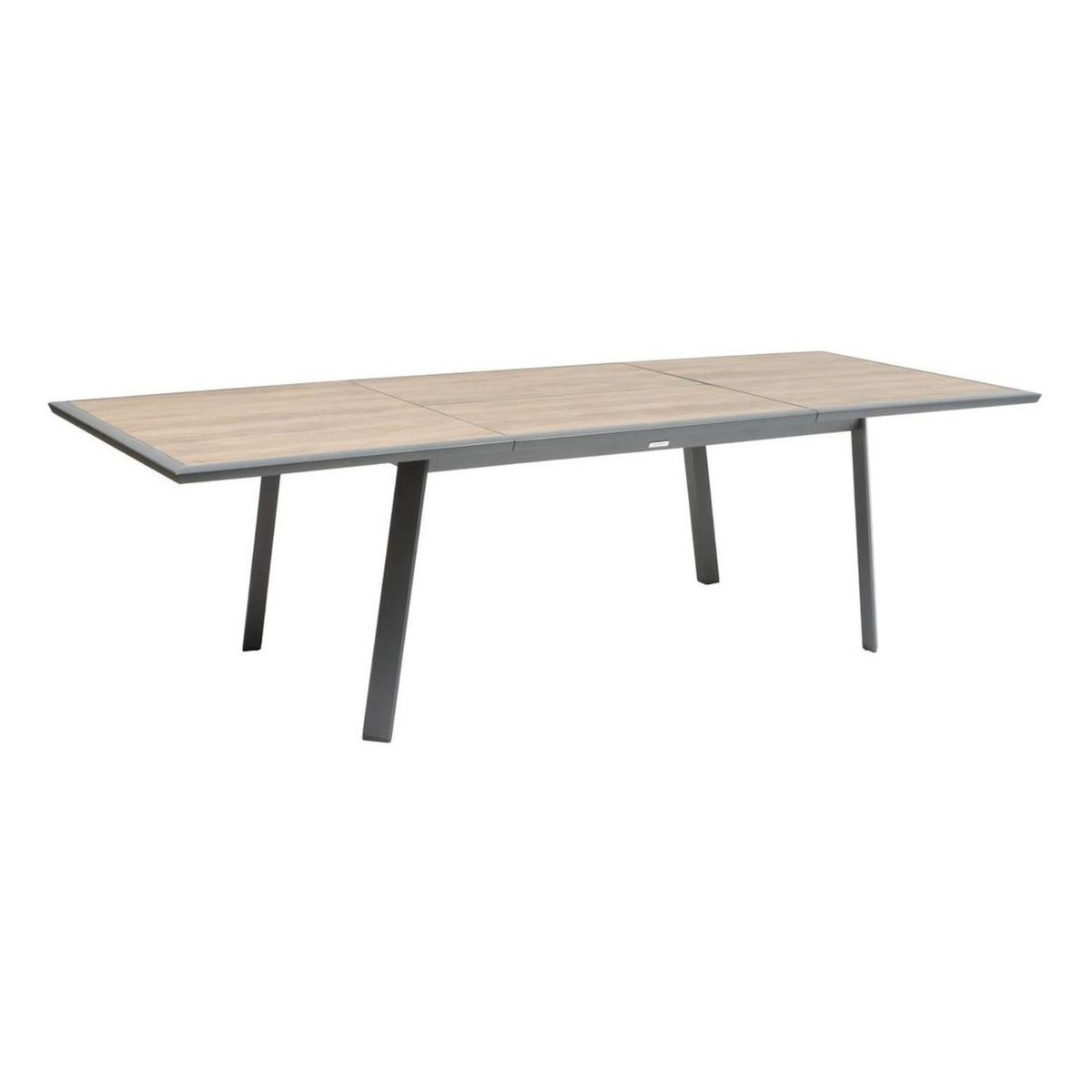 HESPERIDE Table de jardin extensible en aluminium effet bois 10 places PAVANE