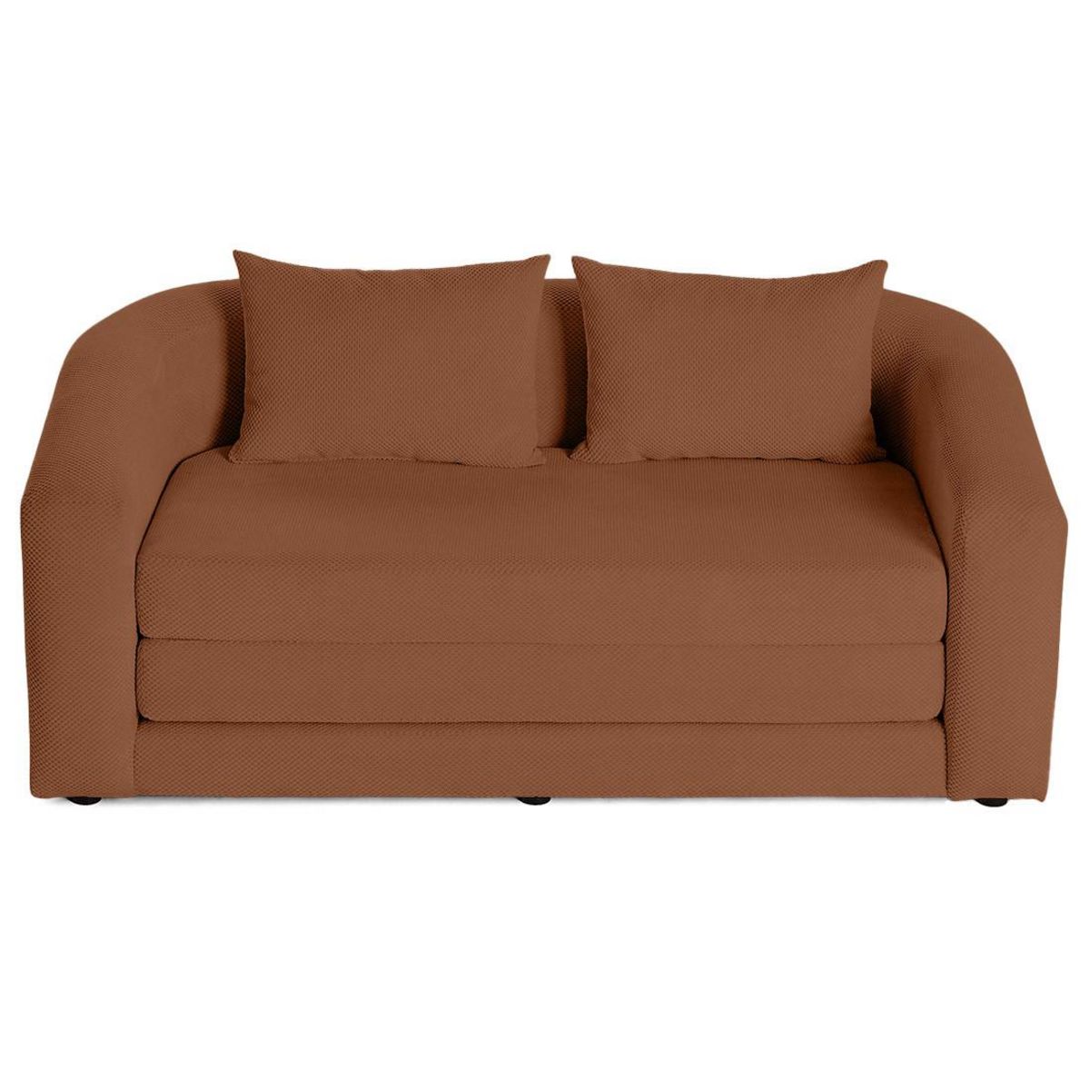 BEST MOBILIER Nuvia - canapé convertible déplimousse 2 places en velours texturé