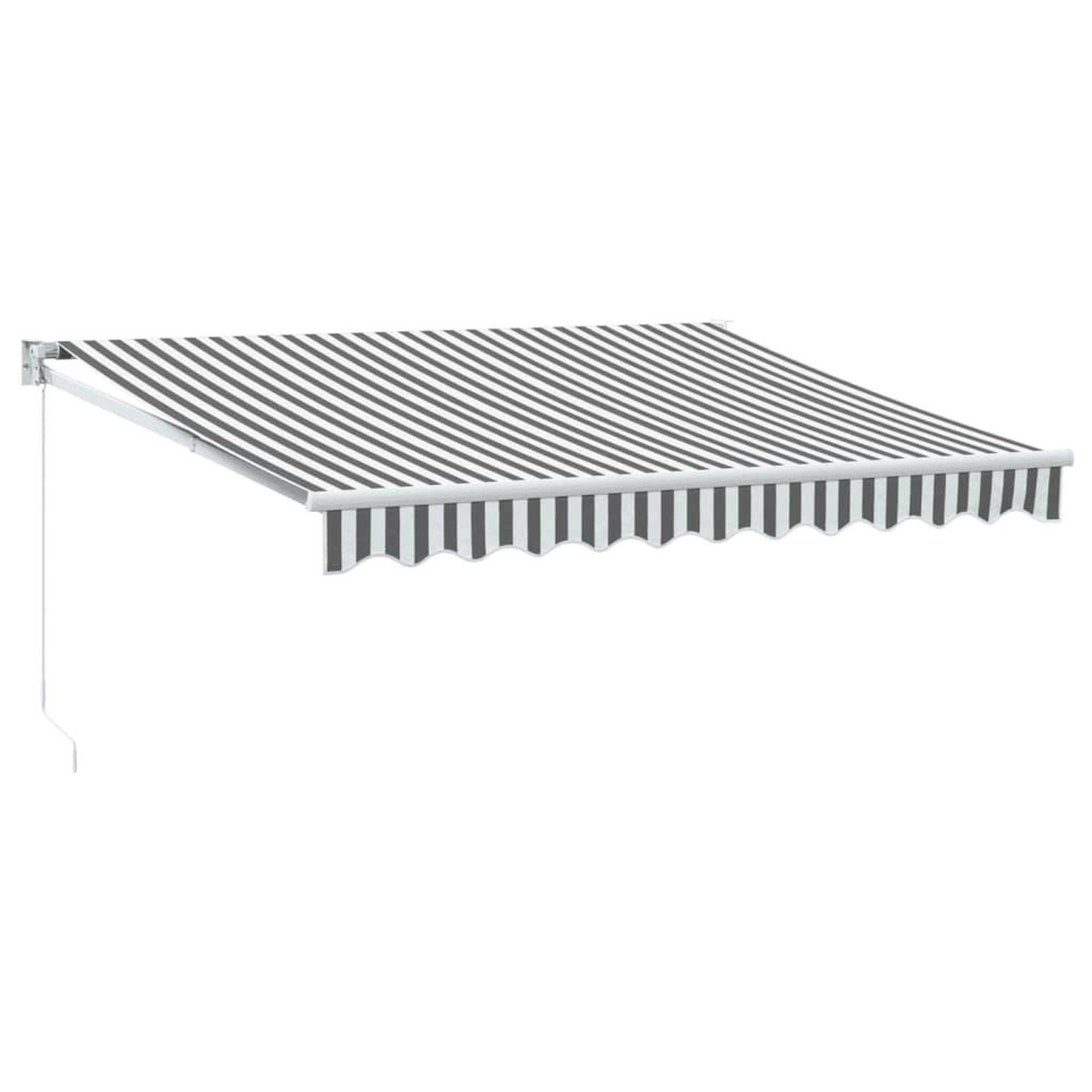 Voir la diapositive 2 : VIDAXL Auvent retractable anthracite/blanc 3x2,5 m tissu et aluminium