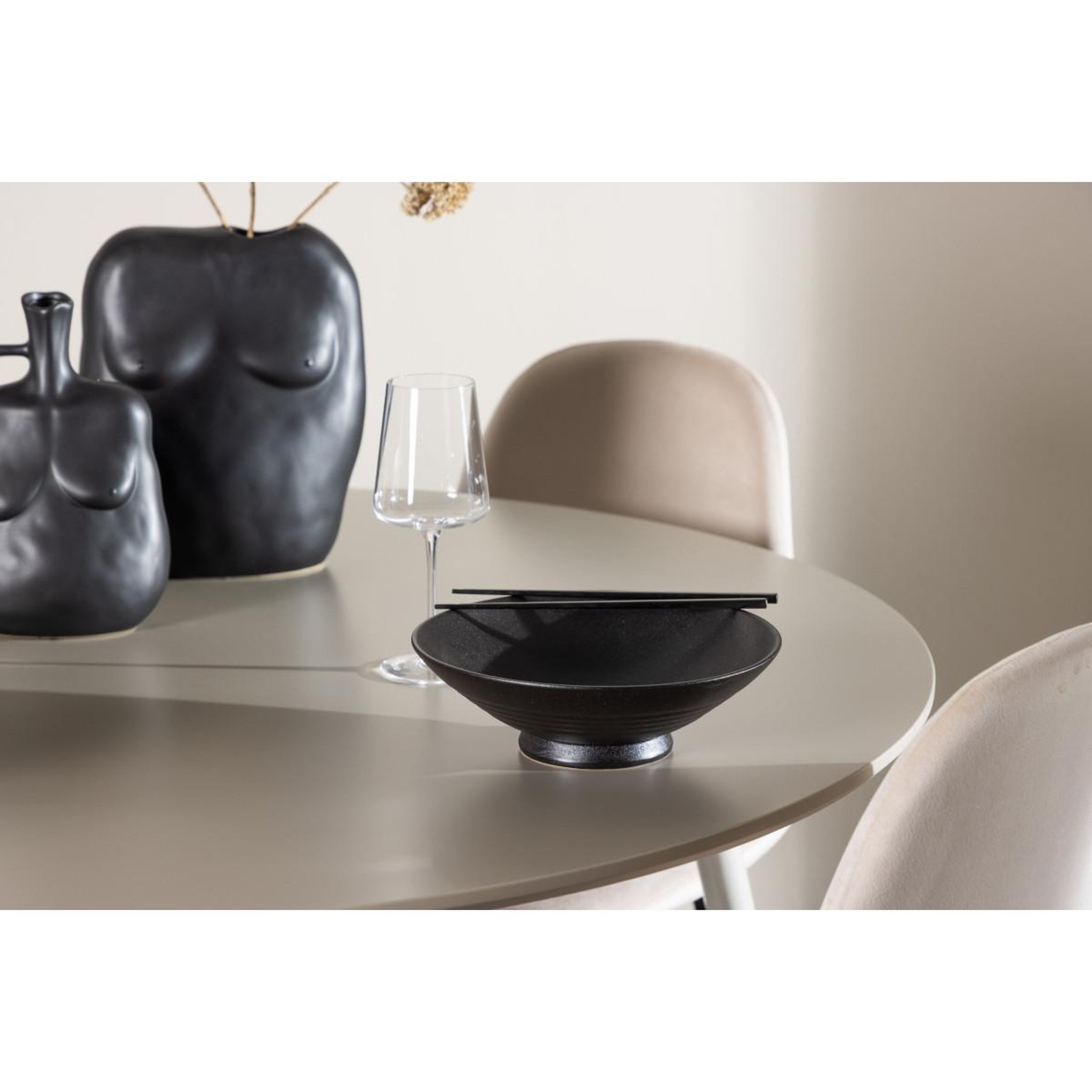 Voir la diapositive 5 : Paris Prix Ensemble table à manger & 4 chaises  plaza & polar  120cm beige