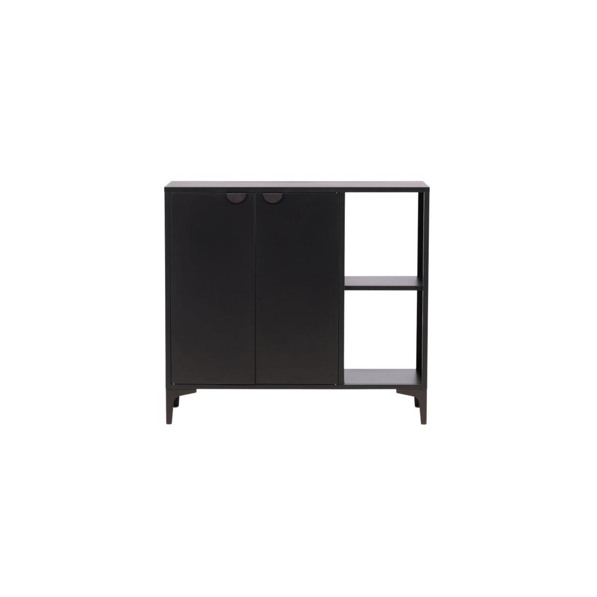 Voir la diapositive 2 : Paris Prix Buffet 2 portes en métal  piring  110cm noir