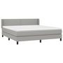 Voir la diapositive 3 : VIDAXL Sommier a lattes de lit avec matelas Gris clair 180x200cm Tissu