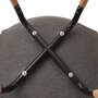 Voir la diapositive 6 : TOILINUX Lot de 4 Chaises scandinave Phenix en tissu et métal - Gris