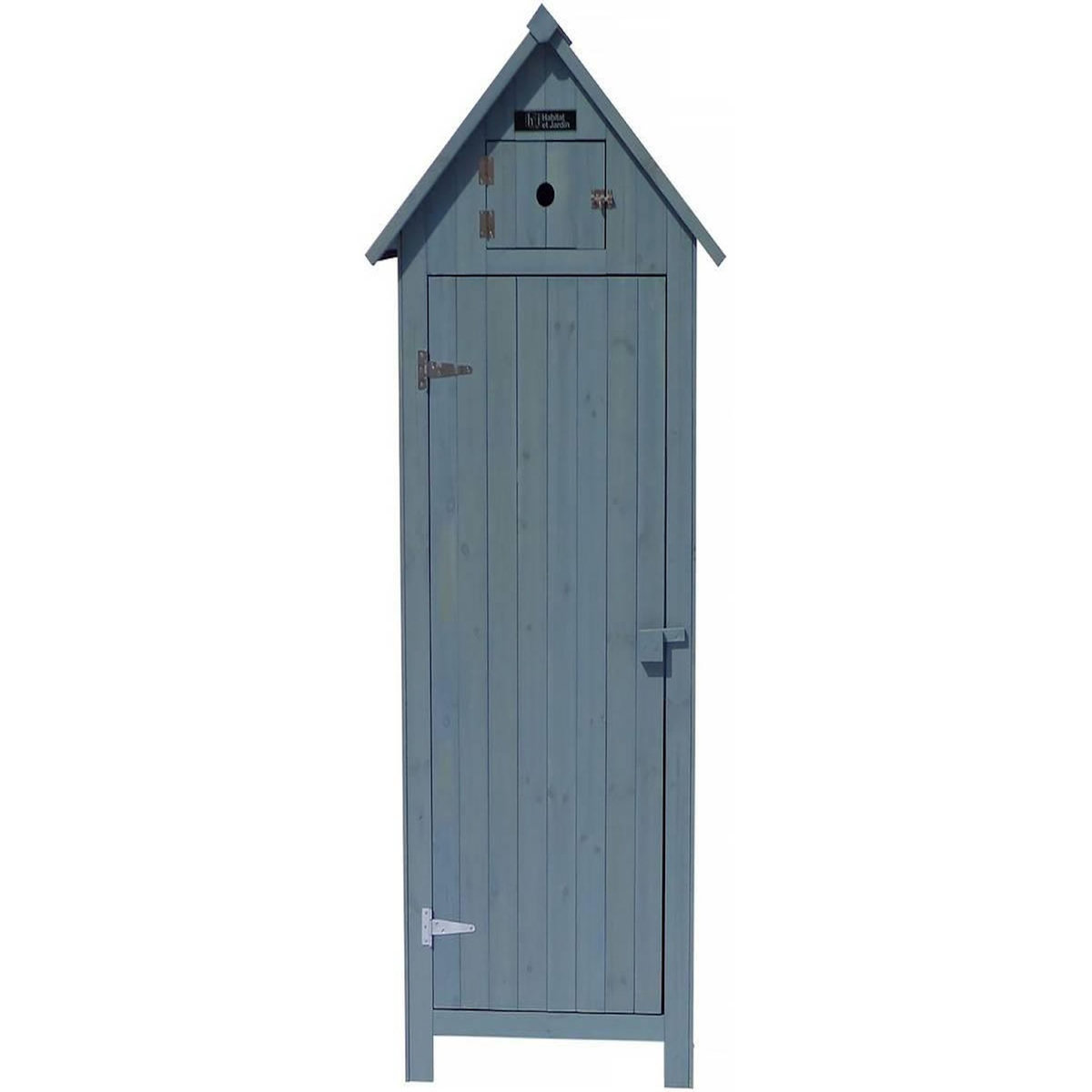 Habitat et Jardin Armoire de jardin  Cabanon  - 77 x 54.5 x 179 cm - Bleu ciel