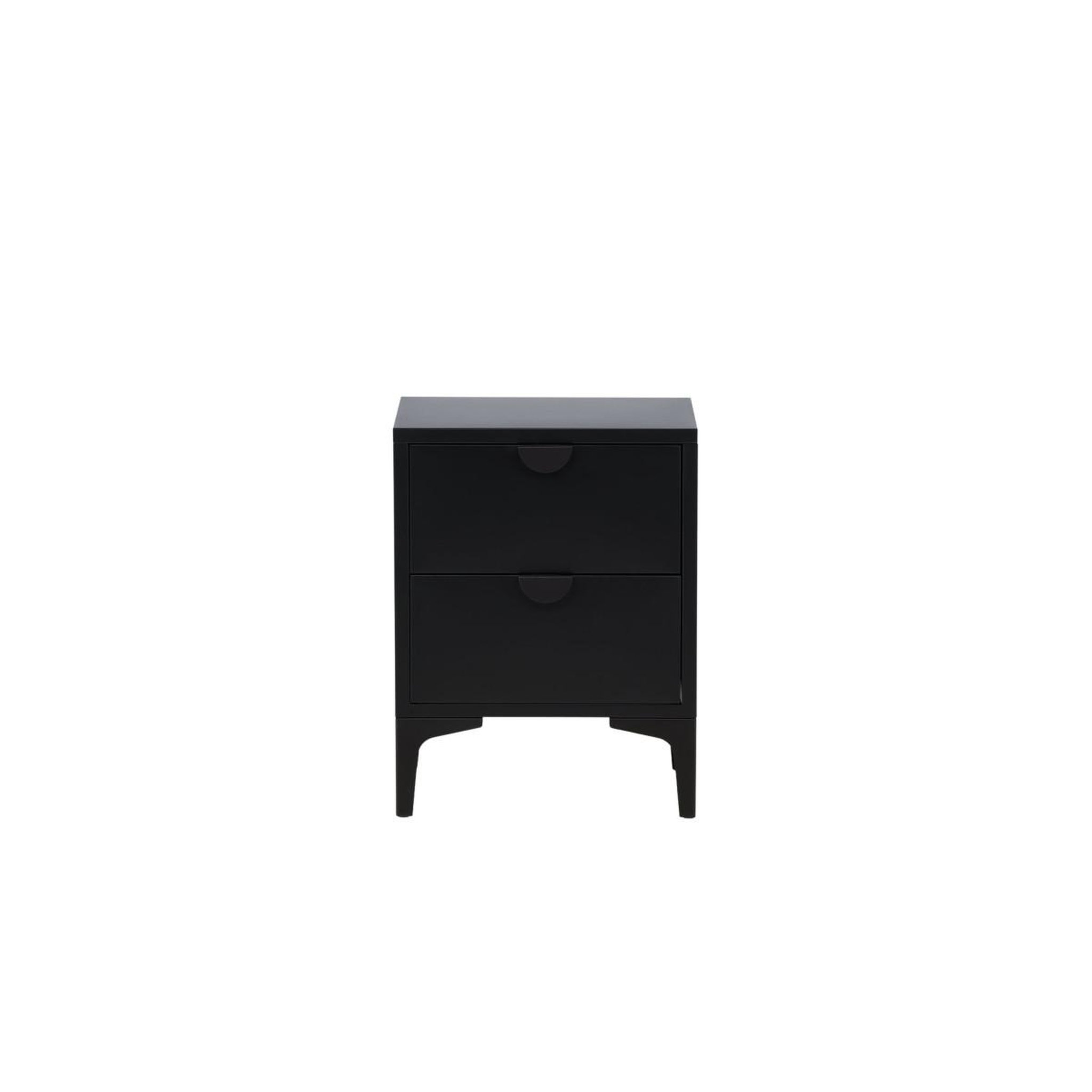 Voir la diapositive 4 : Paris Prix Table de chevet 2 tiroirs  piring  59cm noir