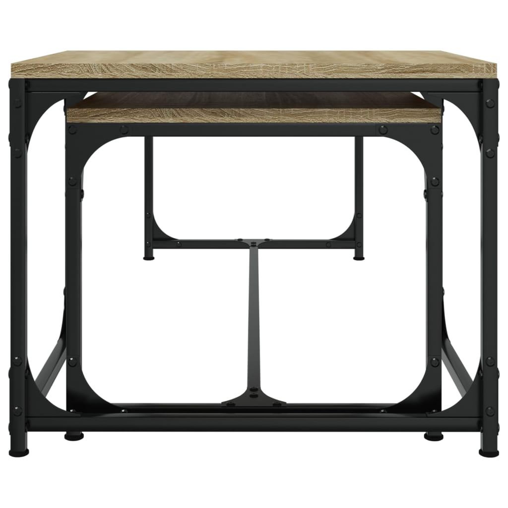 Voir la diapositive 5 : VIDAXL Tables basses 2 pcs Chene sonoma Bois d'ingenierie