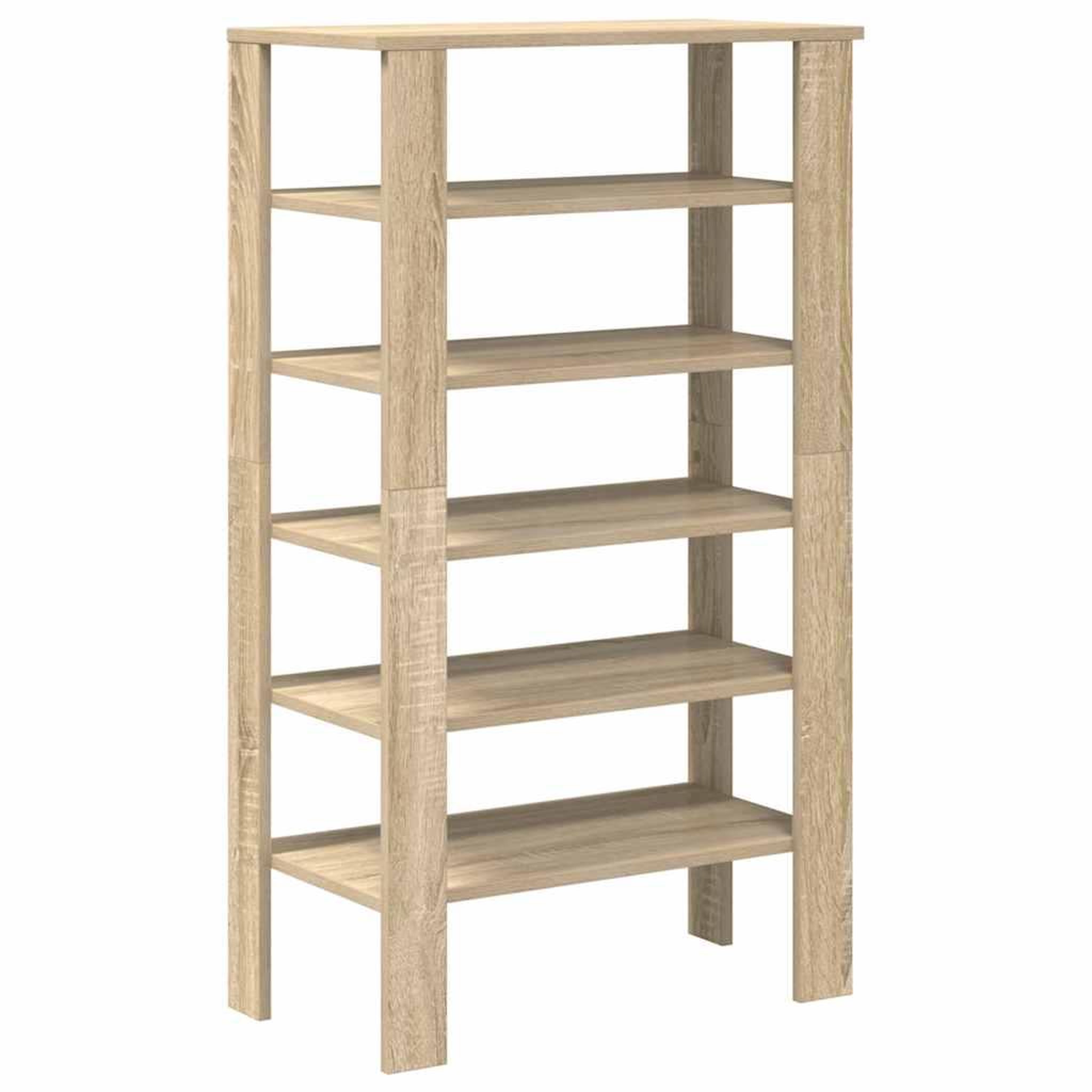 Voir la diapositive 2 : VIDAXL Etagere a chaussures chene sonoma 61x32x105cm bois d'ingenierie