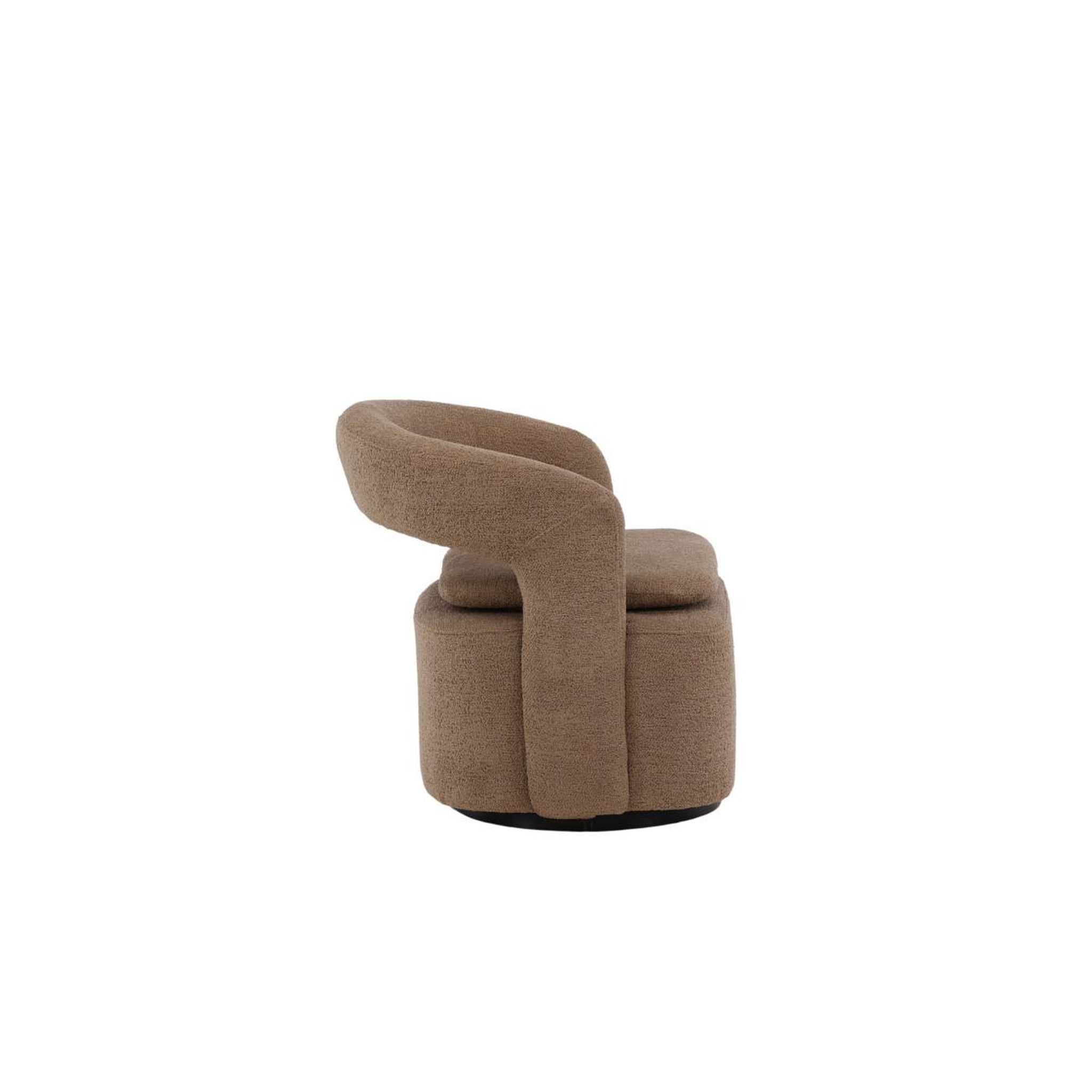 Voir la diapositive 4 : Paris Prix Fauteuil design bouclette  laurel  71cm marron