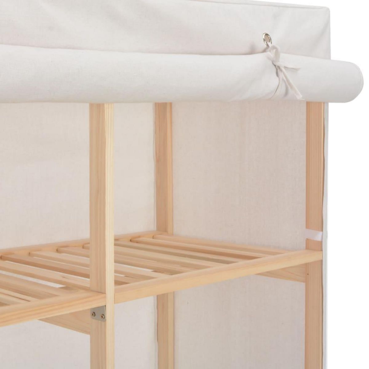 VIDAXL Garde-robe Blanc 200 x 40 x 170 cm Tissu
