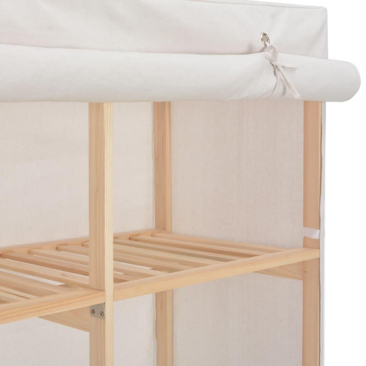 VIDAXL Garde-robe Blanc 200 x 40 x 170 cm Tissu