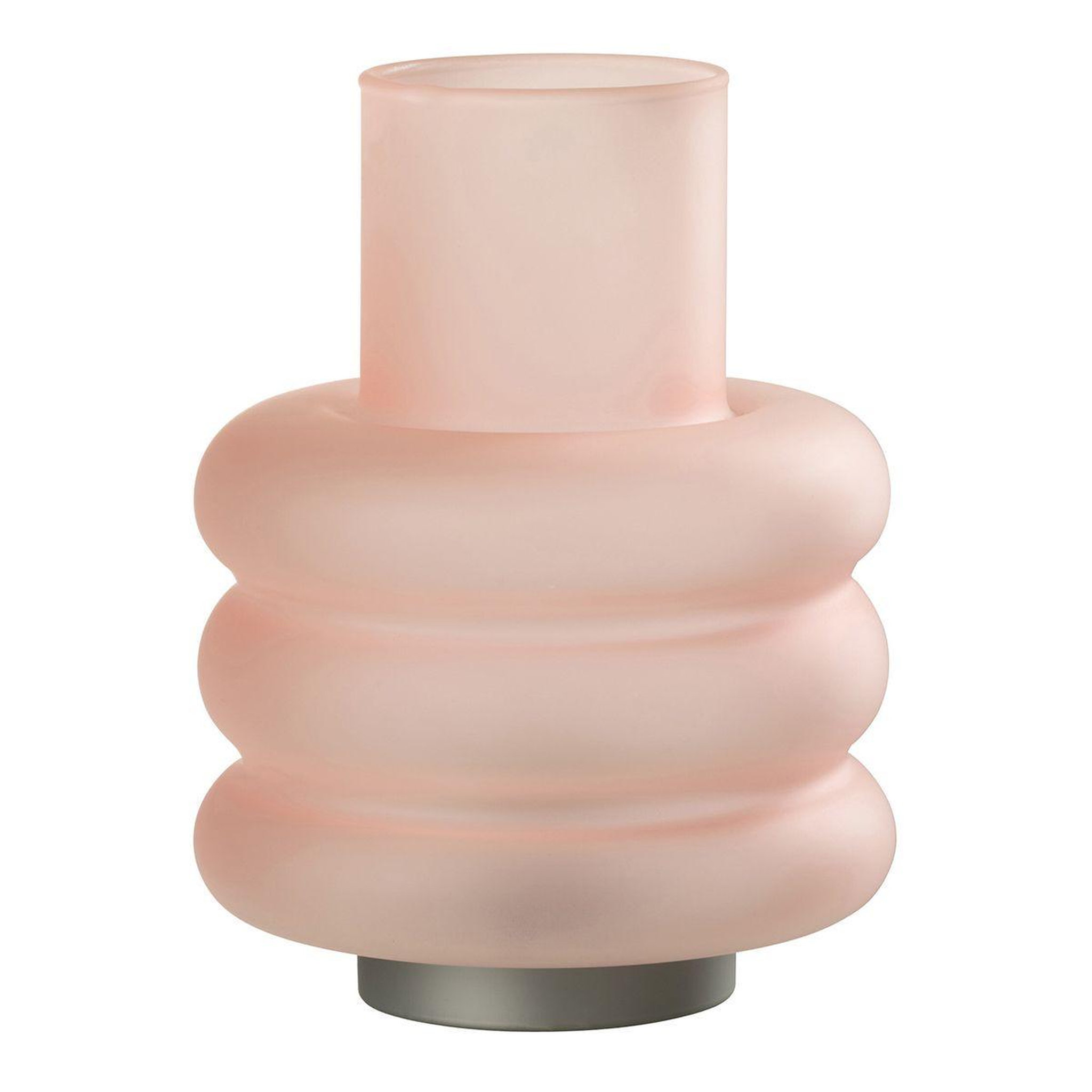 J-LINE Lampe à poser led  anneaux  24cm rose