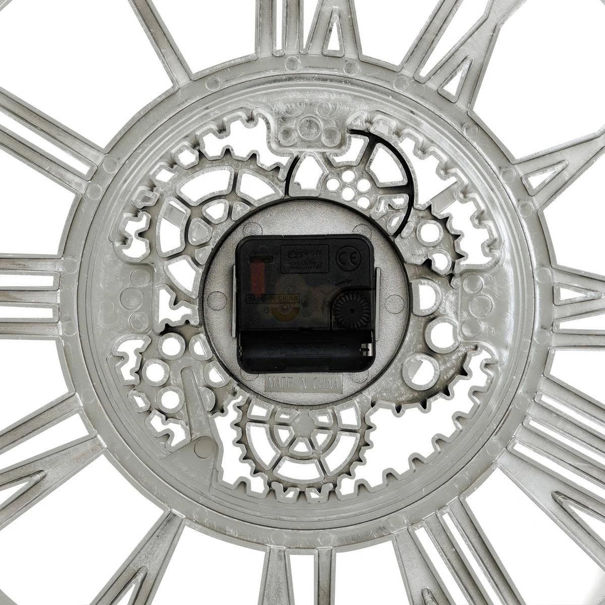 Voir la diapositive 4 : ATMOSPHERA Horloge murale mécanisme  ricky  40cm argent