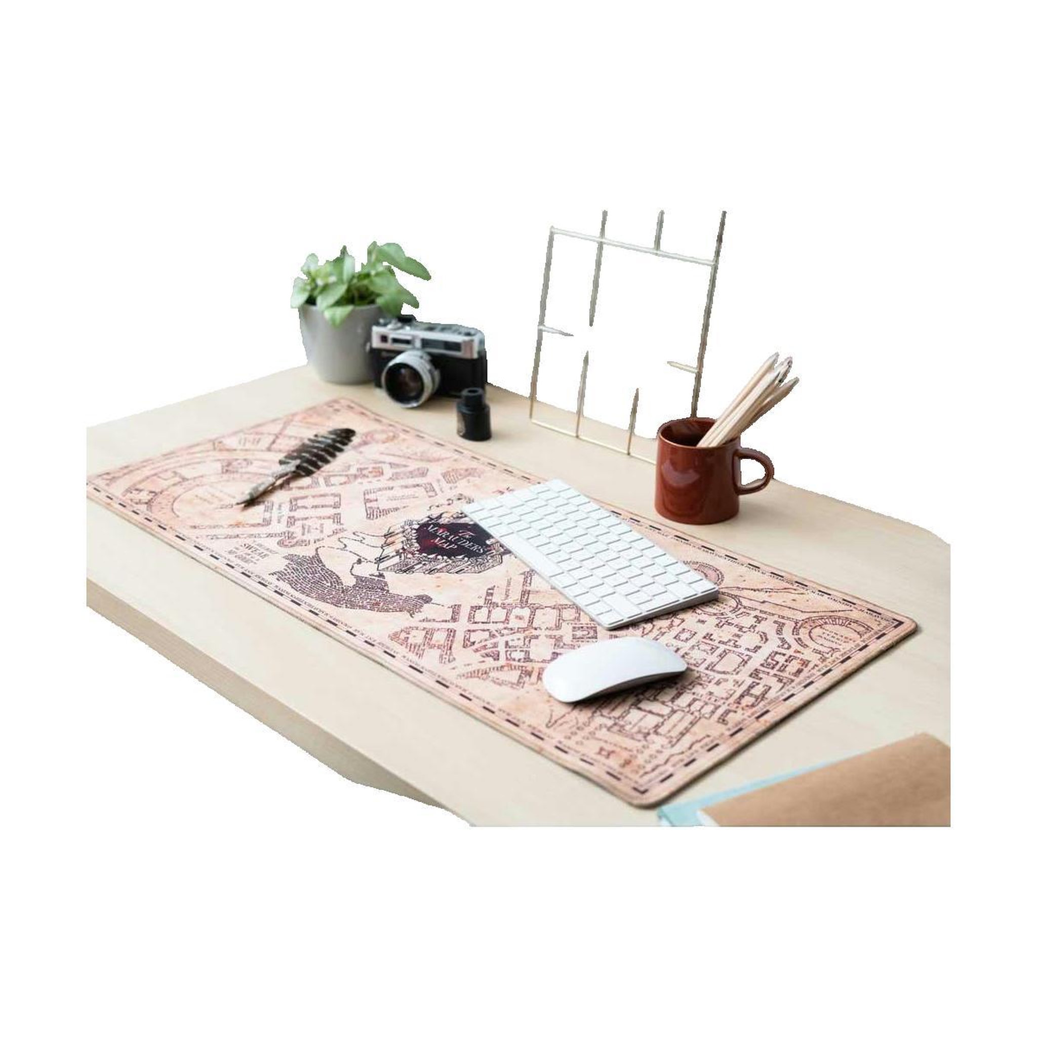 Voir la diapositive 3 : HARRY POTTER Tapis de souris Harry Potter Mapa du Maraudeur Brun Beige