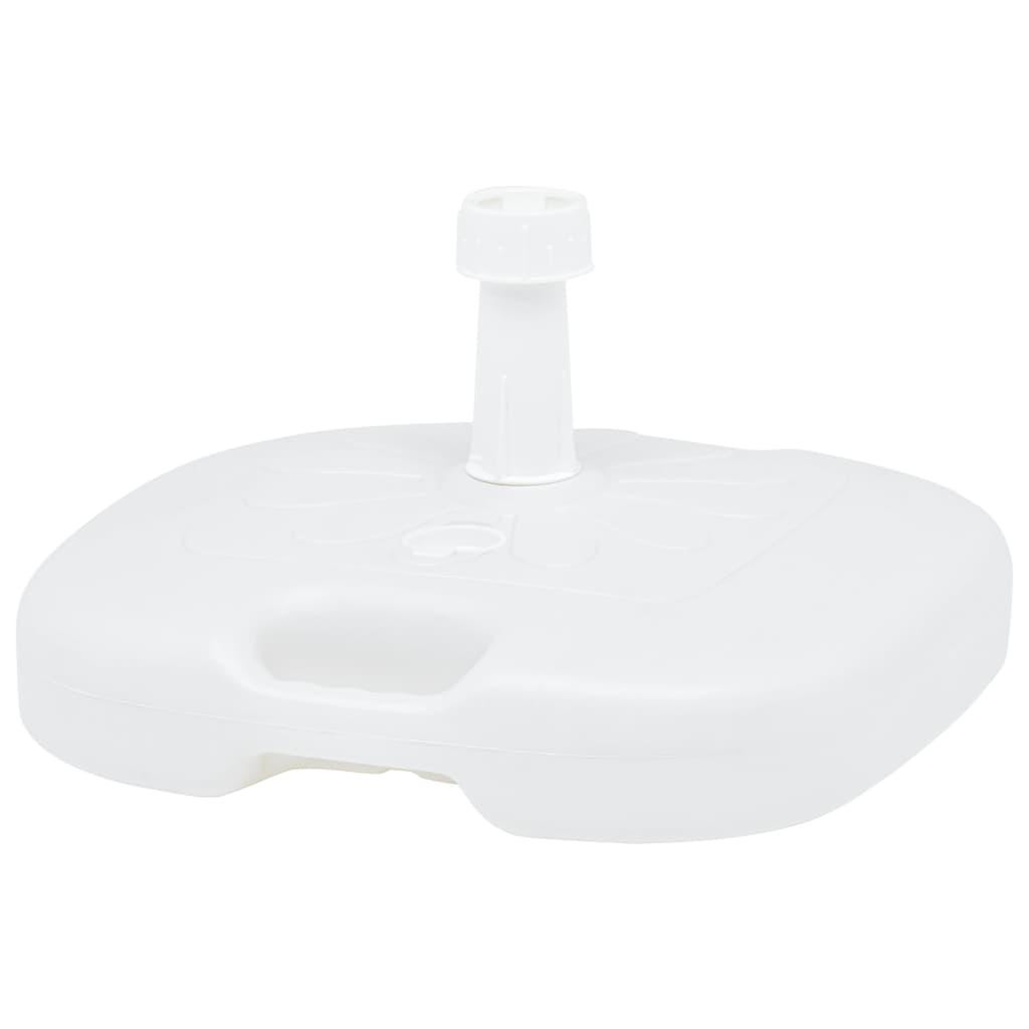 Voir la diapositive 3 : VIDAXL Socle de parasol rempli de sable/d'eau 16 l blanc plastique