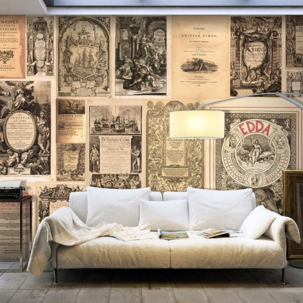 Paris Prix Papier Peint XXL  Vintage Books  280x500cm