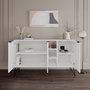 Voir la diapositive 3 : Habitat et Jardin Buffet en bois  Clara  - 142 x 35 x 83 cm - Blanc