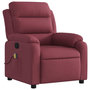 Voir la diapositive 3 : VIDAXL Fauteuil de massage inclinable Rouge bordeaux Tissu