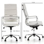 Voir la diapositive 4 : VS VENTA-STOCK Fauteuil de Bureau Morgan inclinable Blanc, Cuir synthétique